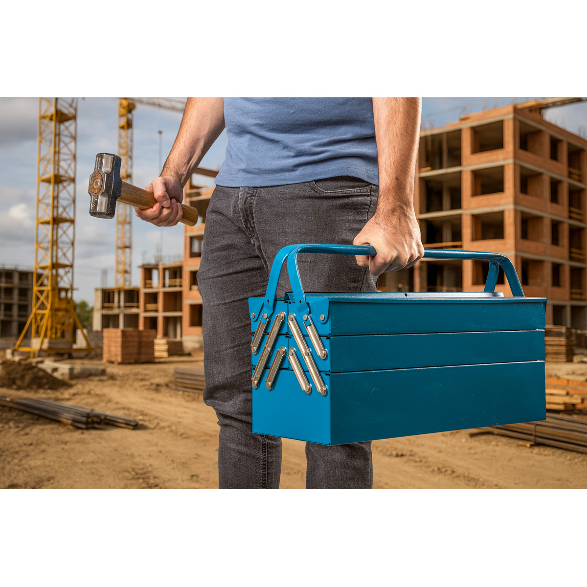 CAIXA FERRAMENTA METAL 5G 50X30X20 TRAMON...