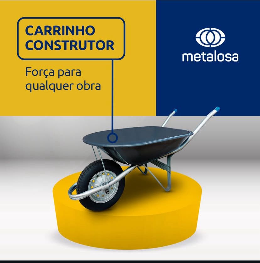 CARRO DE MAO CHAPA 26 60L CINZA METALOSA